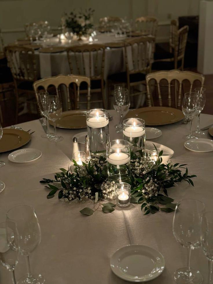 Centerpieces with Candle Holders & Floating Candles