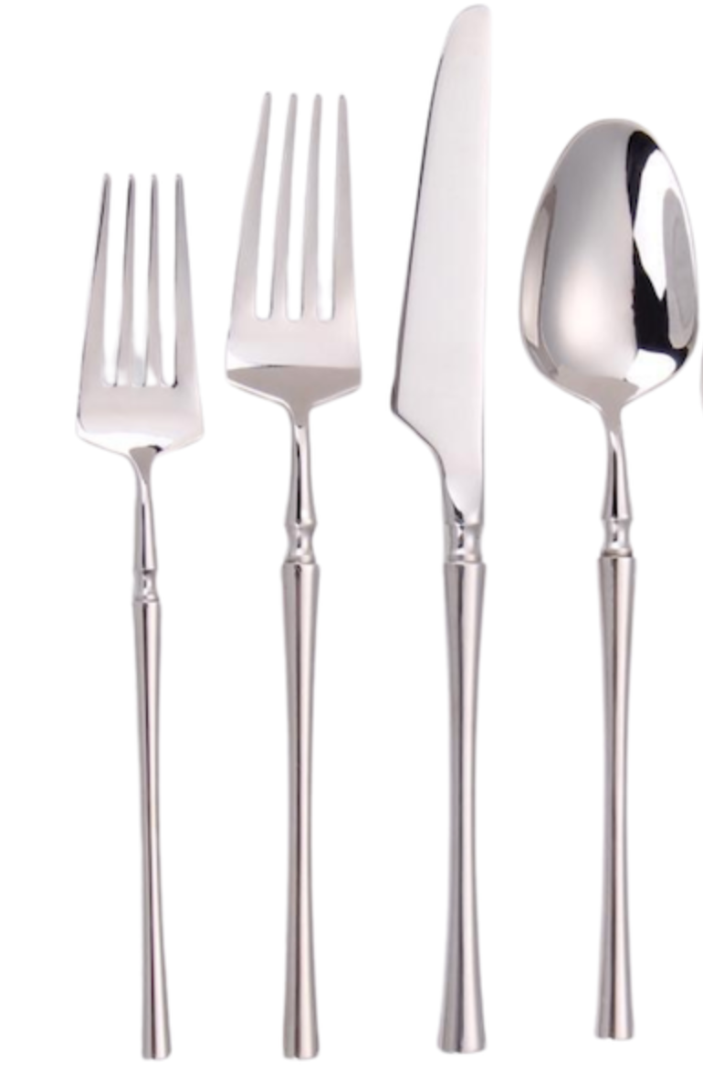 Flatware (Large fork, Secondary fork, Dessert fork, Large Knife, Secondary knife, Large Spoon, Dessert Spoon)