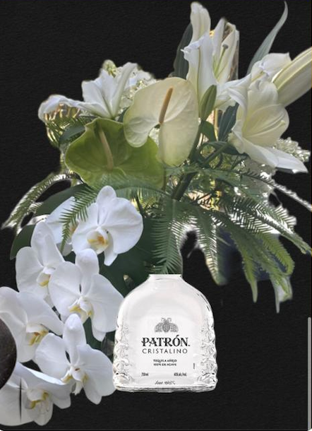 Patron Bottle Flowers