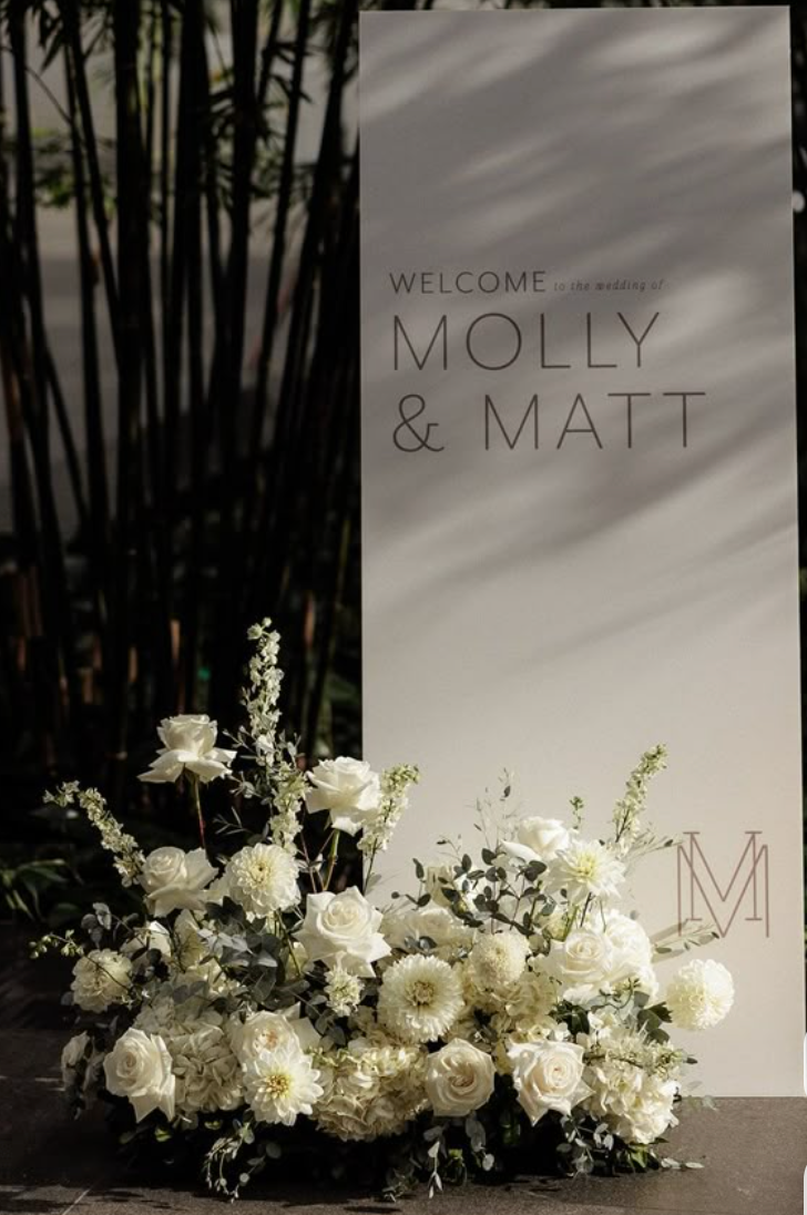 Mix of Flowers for Welcome Sign