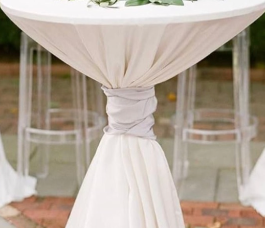 White Solid (Polyester) & Sash - Cocktail Table