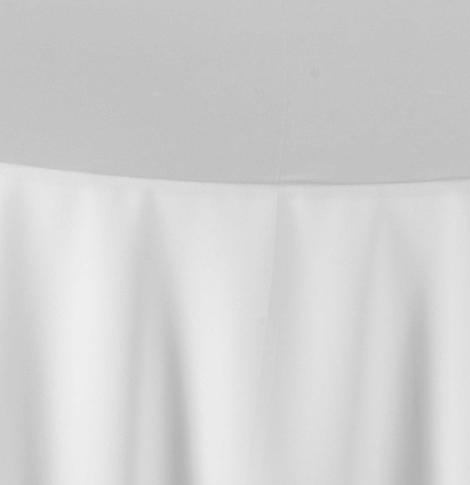 White Solid (Polyester) Round Table