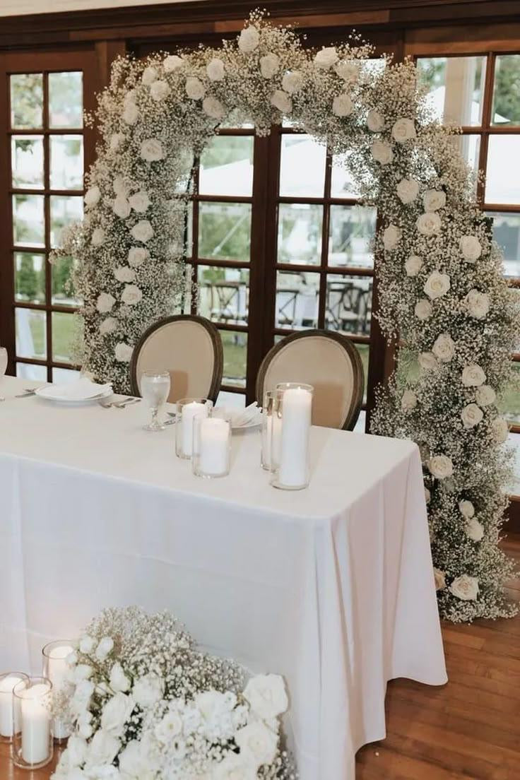 Wedding Arch (Baby breath & Premium roses)