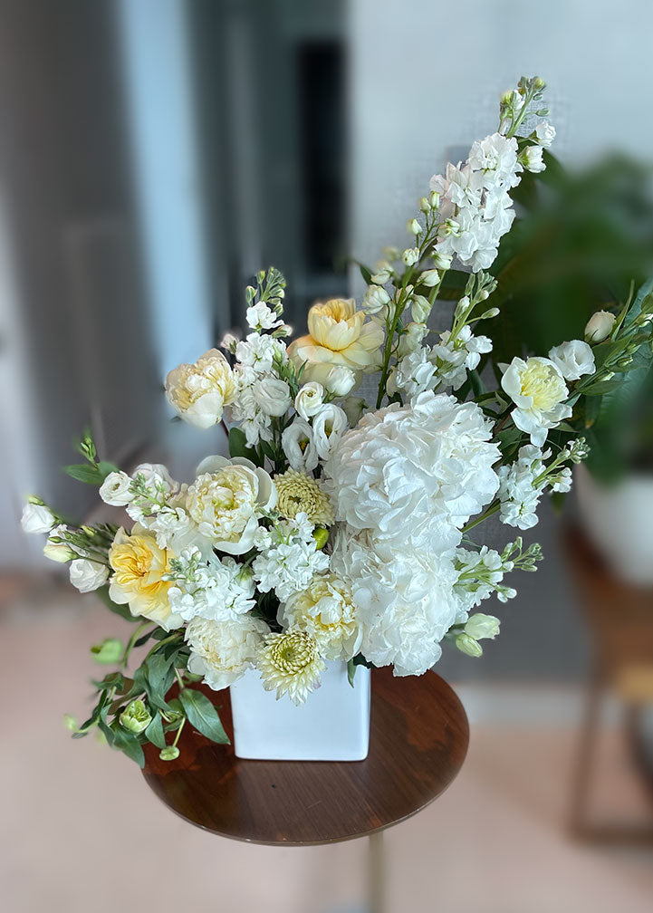 Ivory & White Flowers Arrangement
