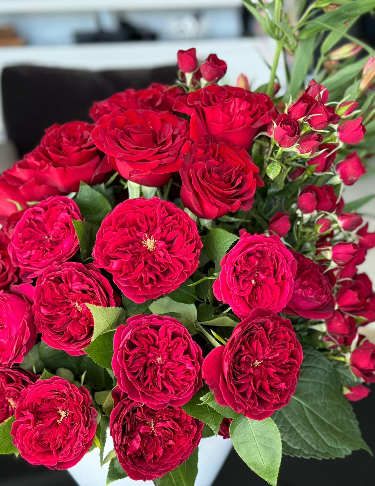 Bloom Premium Roses Mix of Premium Roses With Vase – Bloomflowerstudio