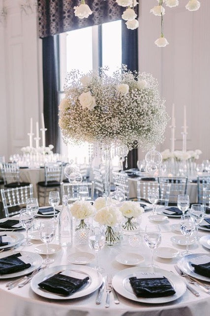 Tall wedding centerpiece (baby breath)