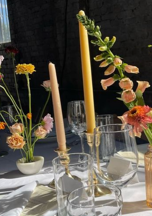 Standard - Variety of Bud vases and candles for Table of 20 guest