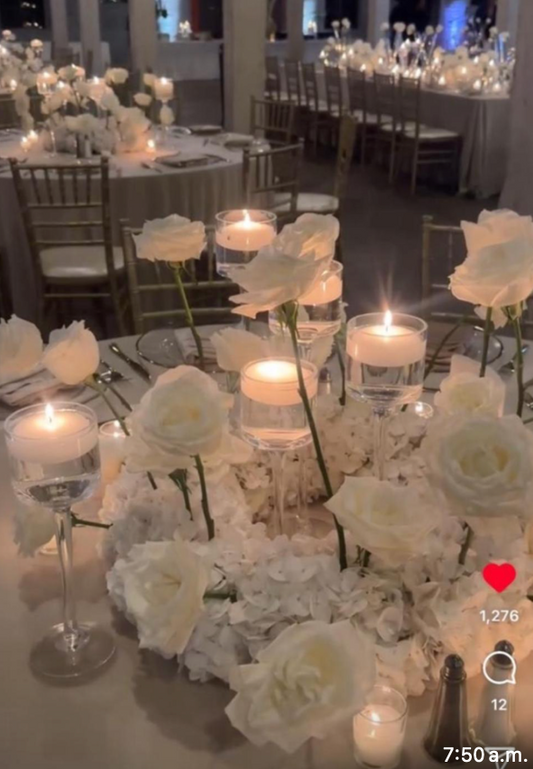 Wedding Centerpieces (high & low flowers)