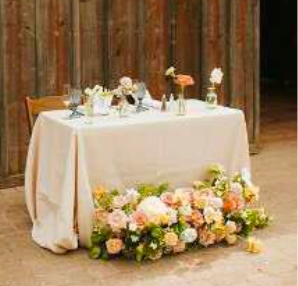 Sweetheart Table Floor Arrangement