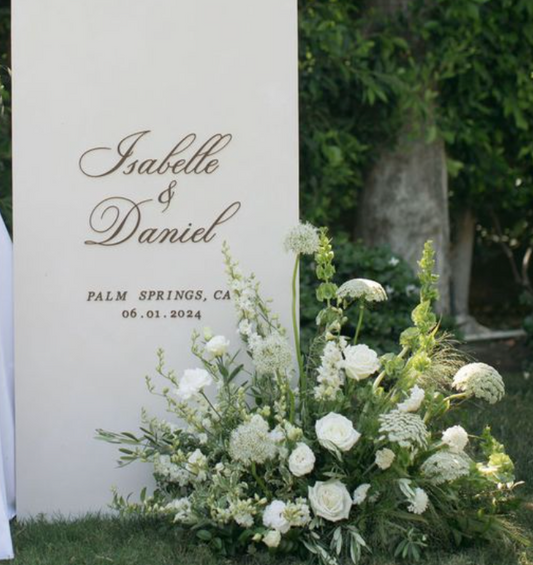 Flower arrangement for Welcome sign (no structure)