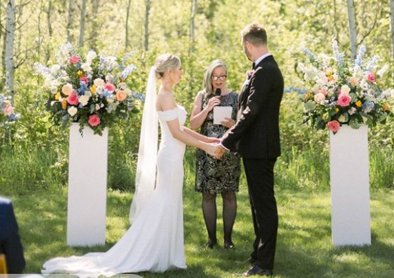 Ceremony Floral on Pedestals