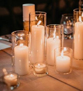 Candles with candle holder