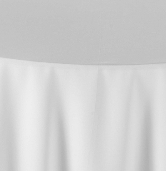 White Solid (Polyester) Round Table