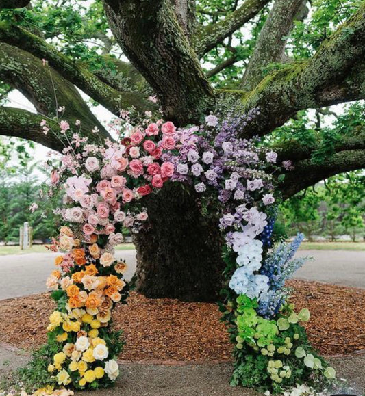 Custom Floral Rainbow Arch