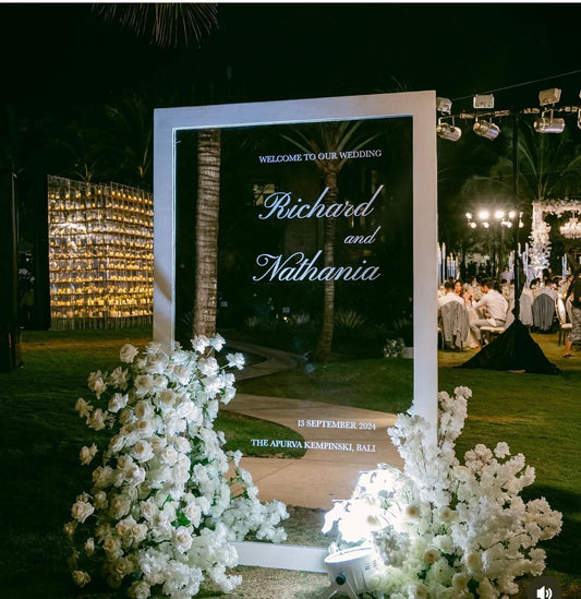Flowers Welcome Sign