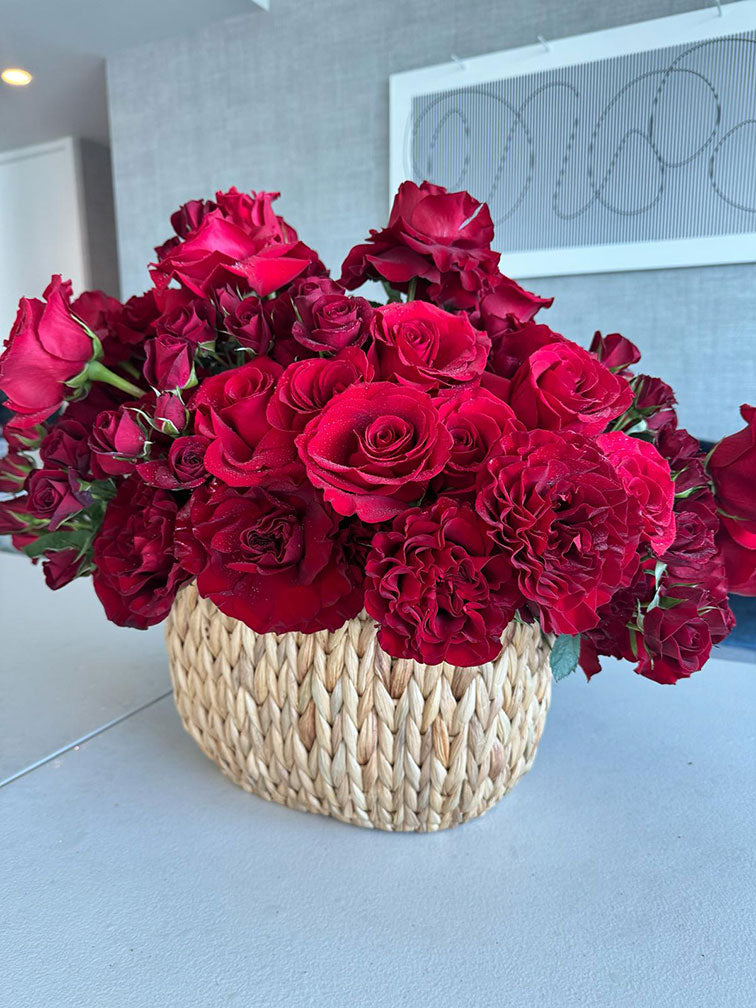 Large Mix Basket Of Roses